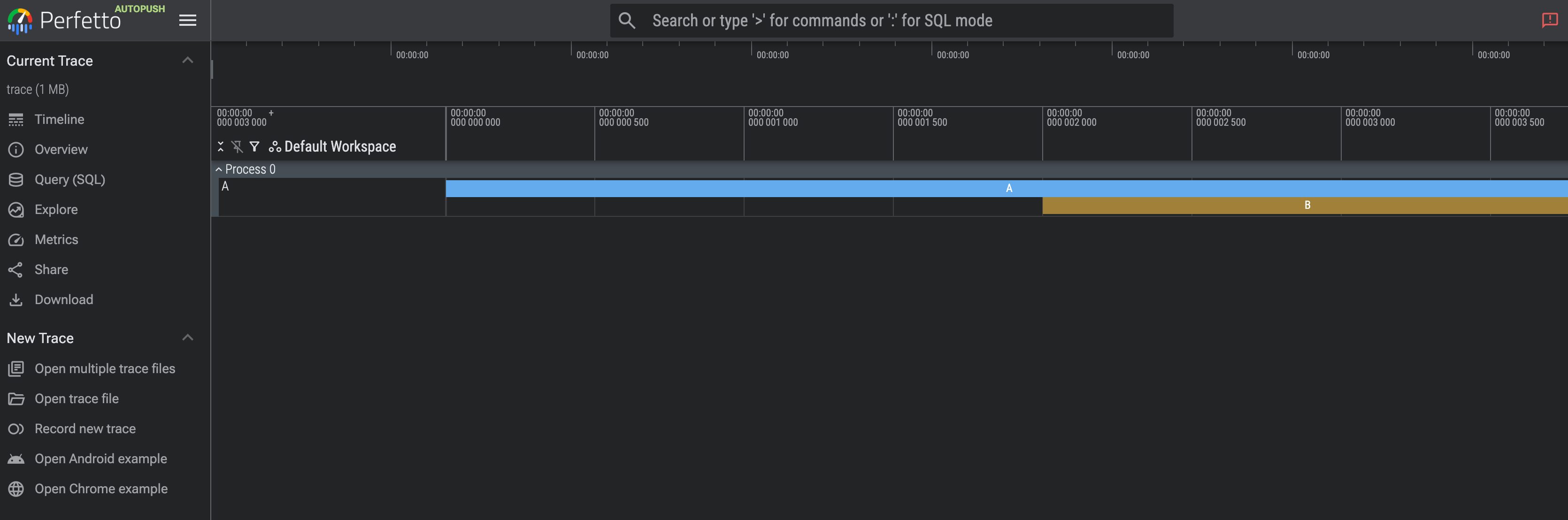 overlapping JSON events rendering in the timeline