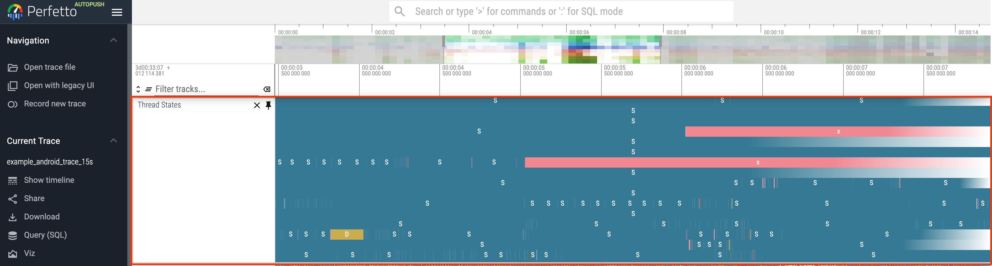 Resultant debug track